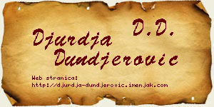 Đurđa Dunđerović vizit kartica